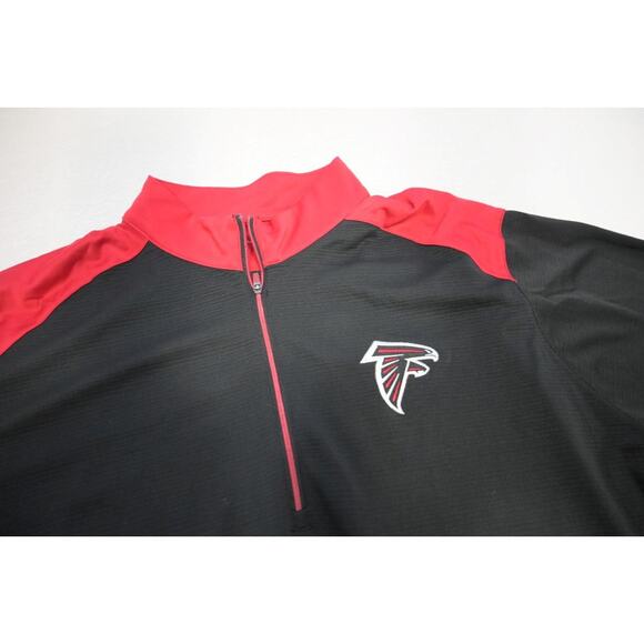 Antigua Golf Jacket Athletic Black 1/4 Zip Atlanta Falcons NFL Mens Sz XL - Picture 7 of 8